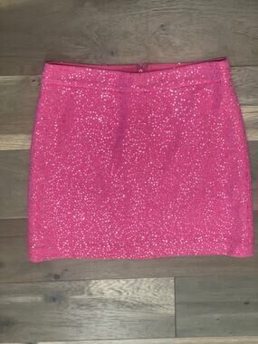 LOFT Sequin Mini Skirt Size 8 Pink